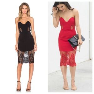 NBD Picture Me Dress Red XS